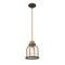 Z-Lite Burren 1 Light Mini Pendant, Bronze + Brass And Clear Seedy 337MP-BRZ+HB - alternate 1